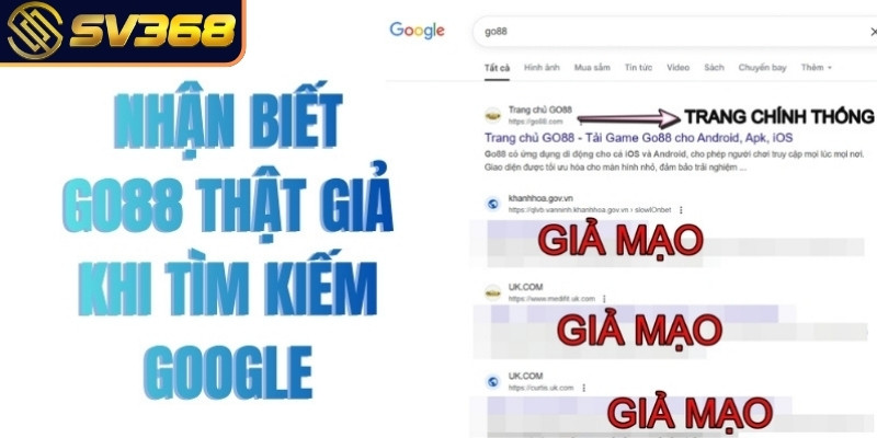 Người chơi cần hiểu khái niệm Go88 giả mạo